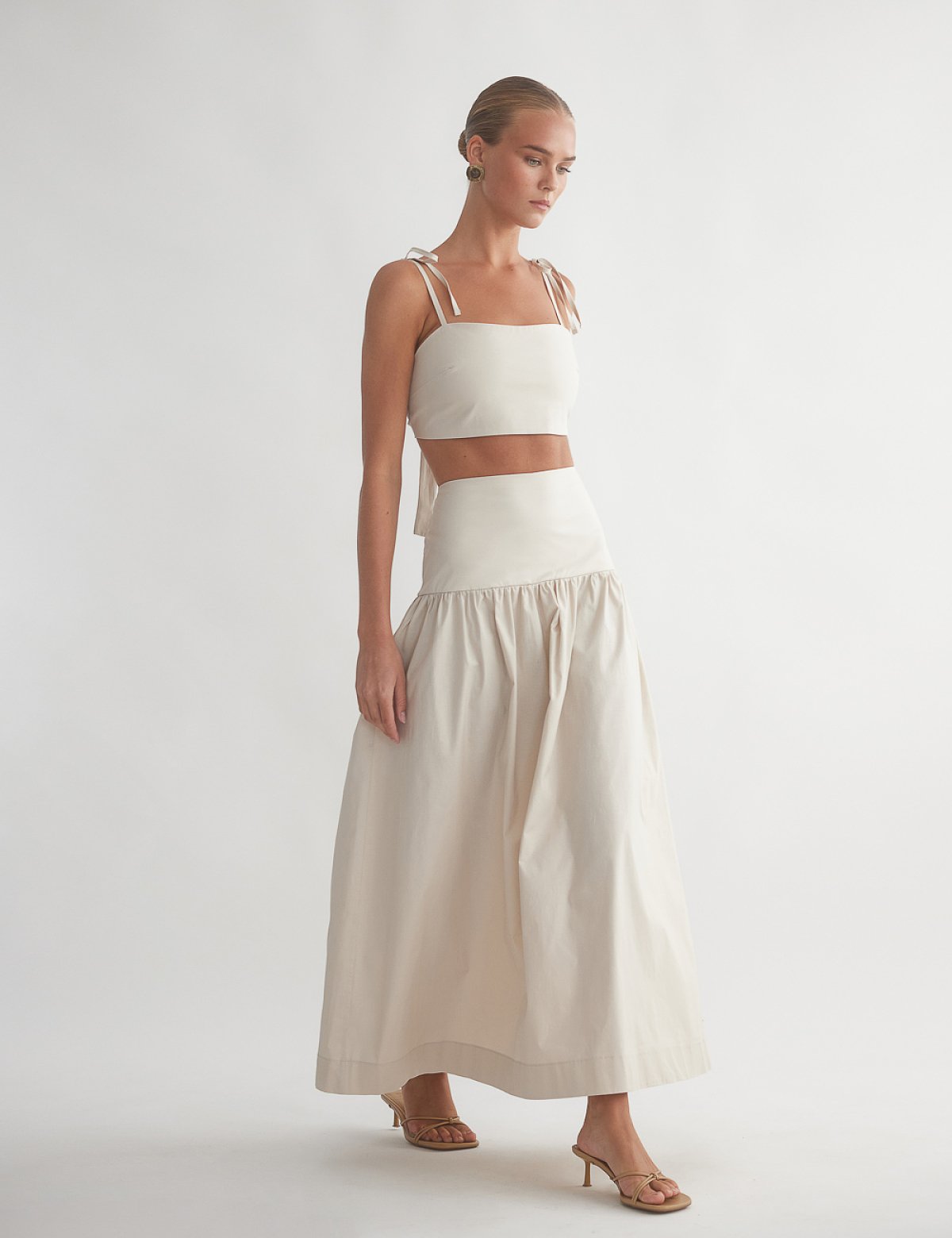 Γυναικεία μακριά φούστα ποπλίνα