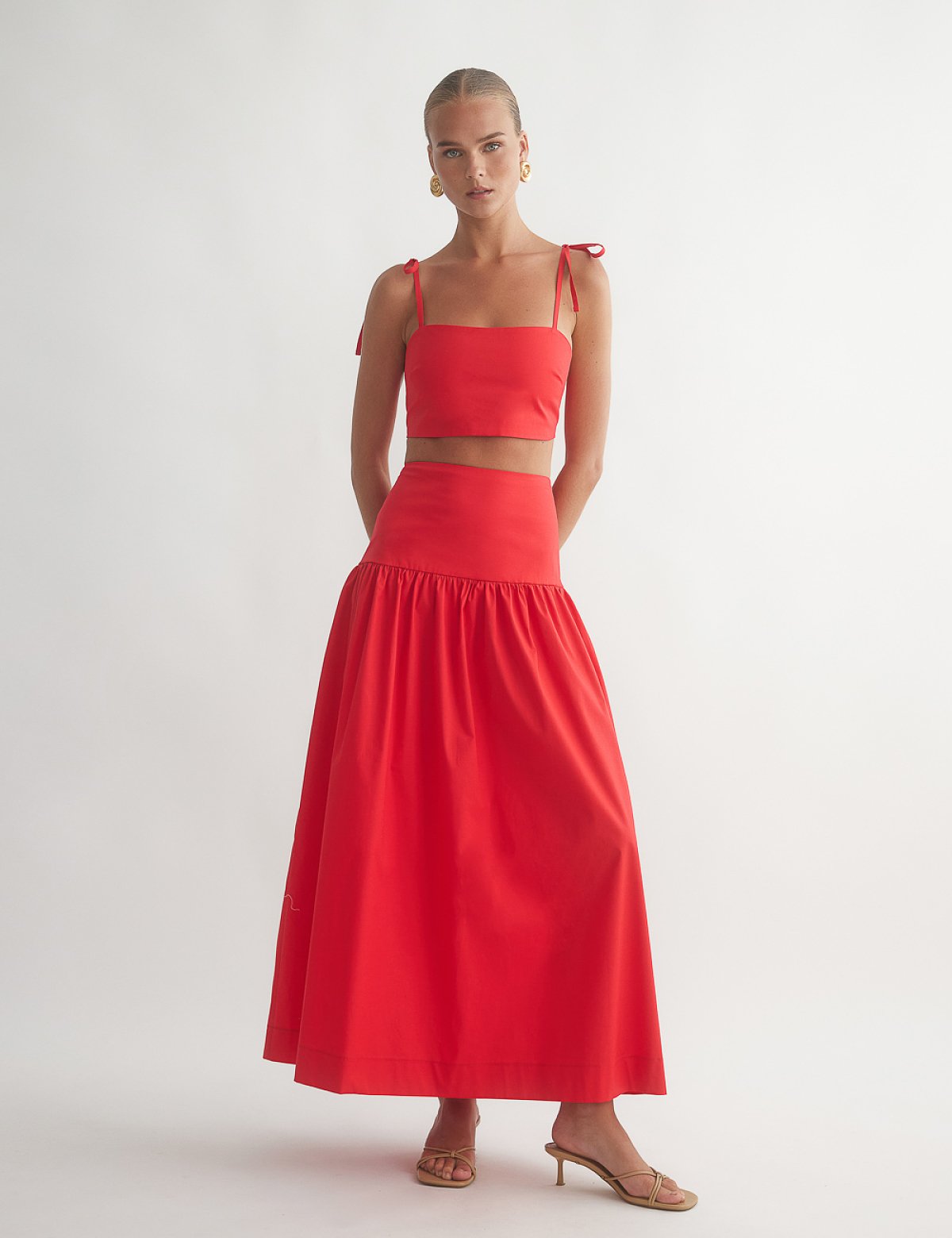 Γυναικεία μακριά φούστα ποπλίνα