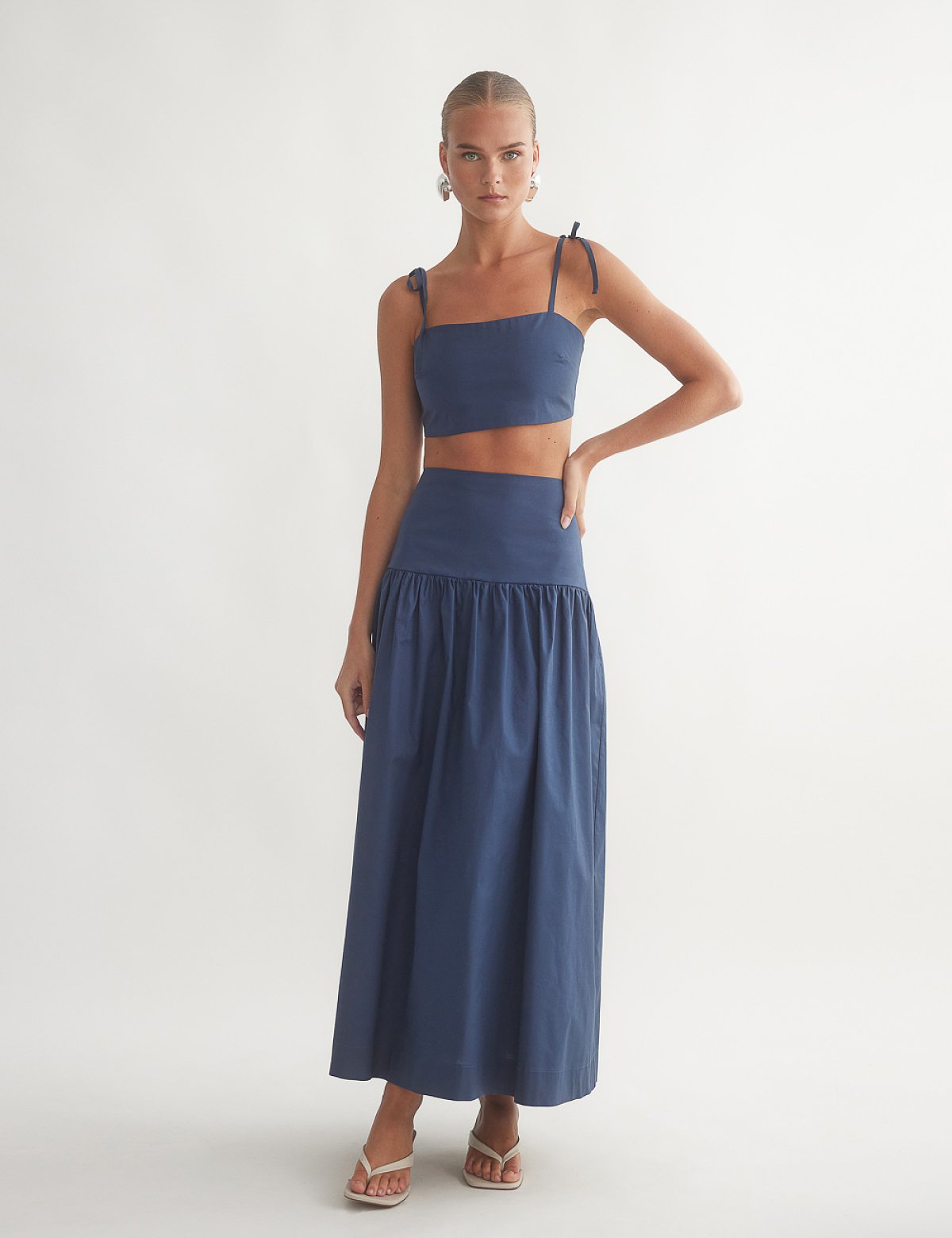 Γυναικεία μακριά φούστα ποπλίνα