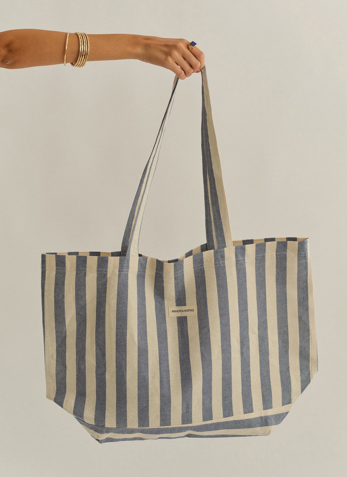 Γυναικεία ριγέ τσάντα θαλάσσης