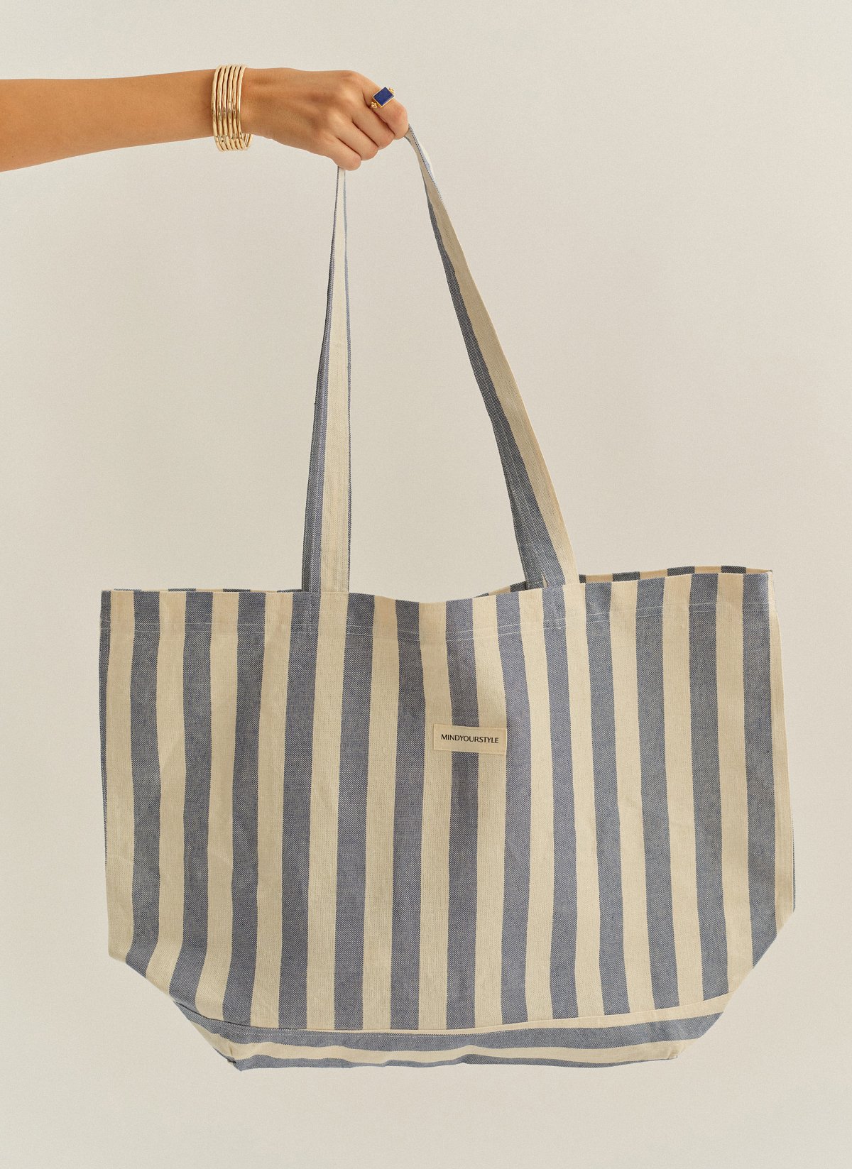 Γυναικεία ριγέ τσάντα θαλάσσης