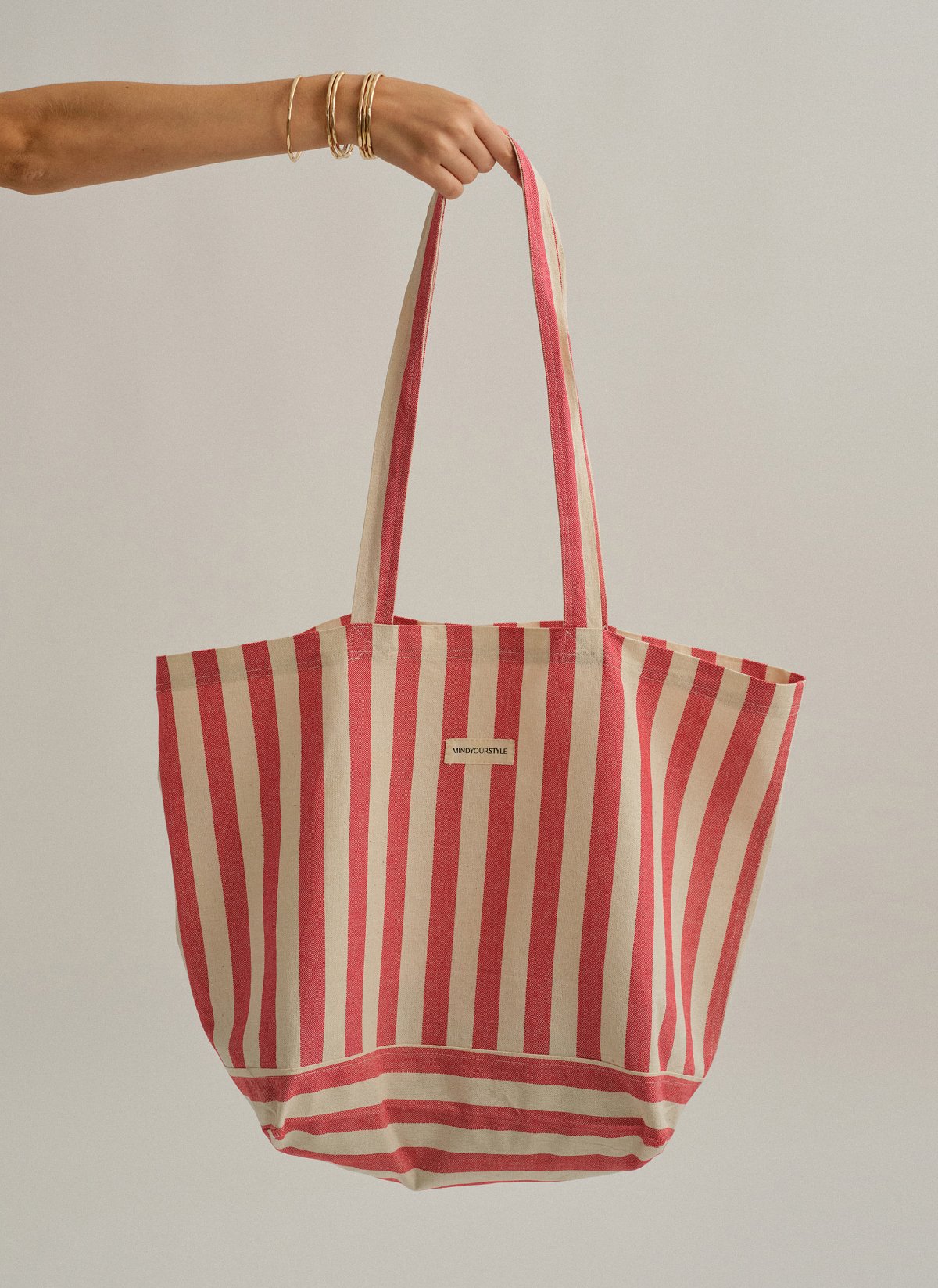 Γυναικεία ριγέ τσάντα θαλάσσης