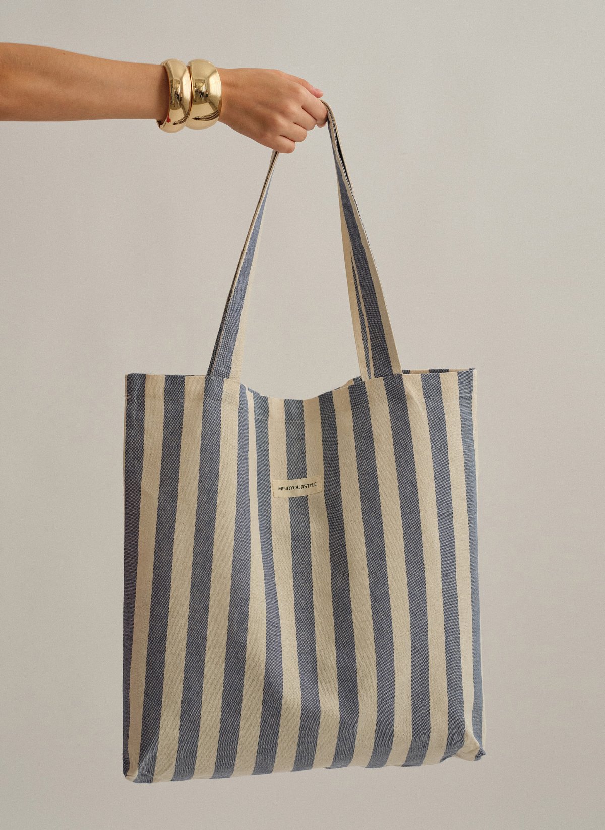 Γυναικεία ριγέ tote bag