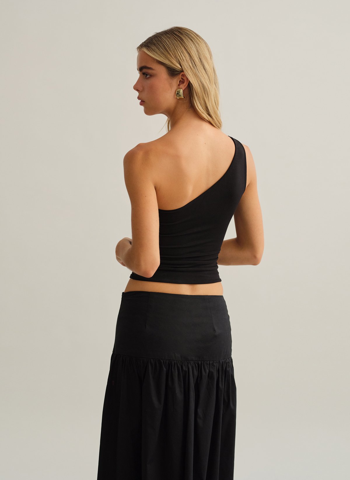 Οne-shoulder μπλούζα bamboo-2