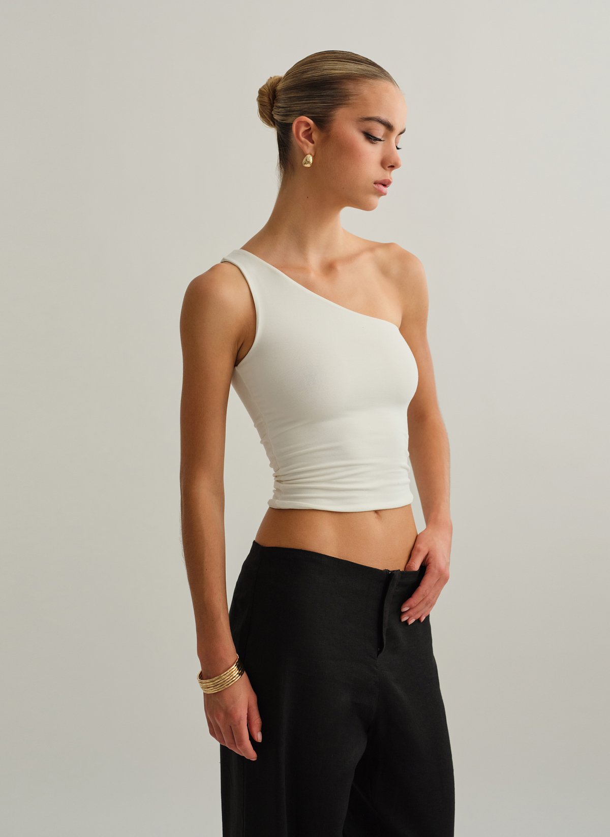 Οne-shoulder μπλούζα bamboo-3