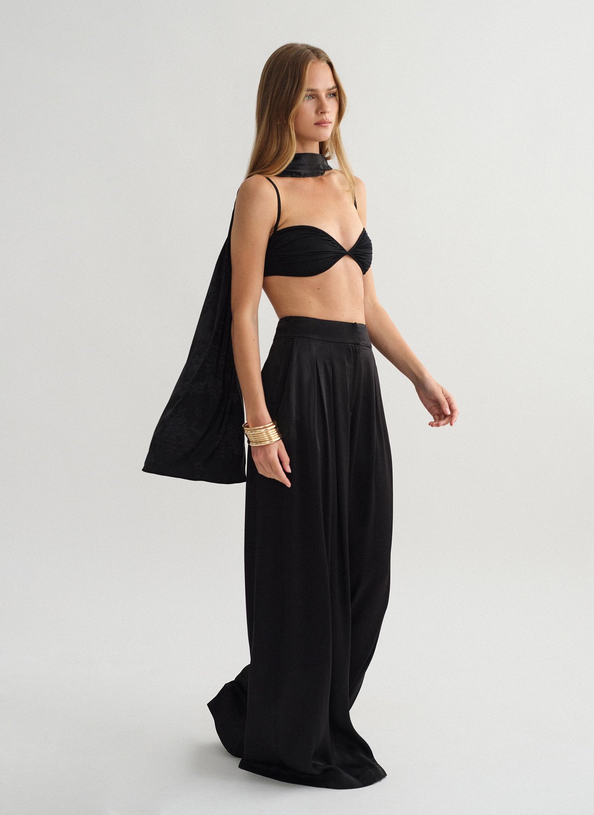 Satin darted trousers-13