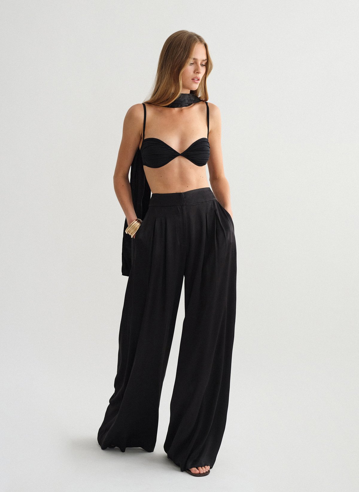 Satin darted trousers-14