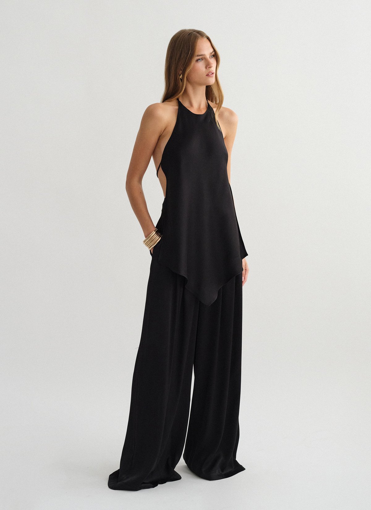 Satin darted trousers-15