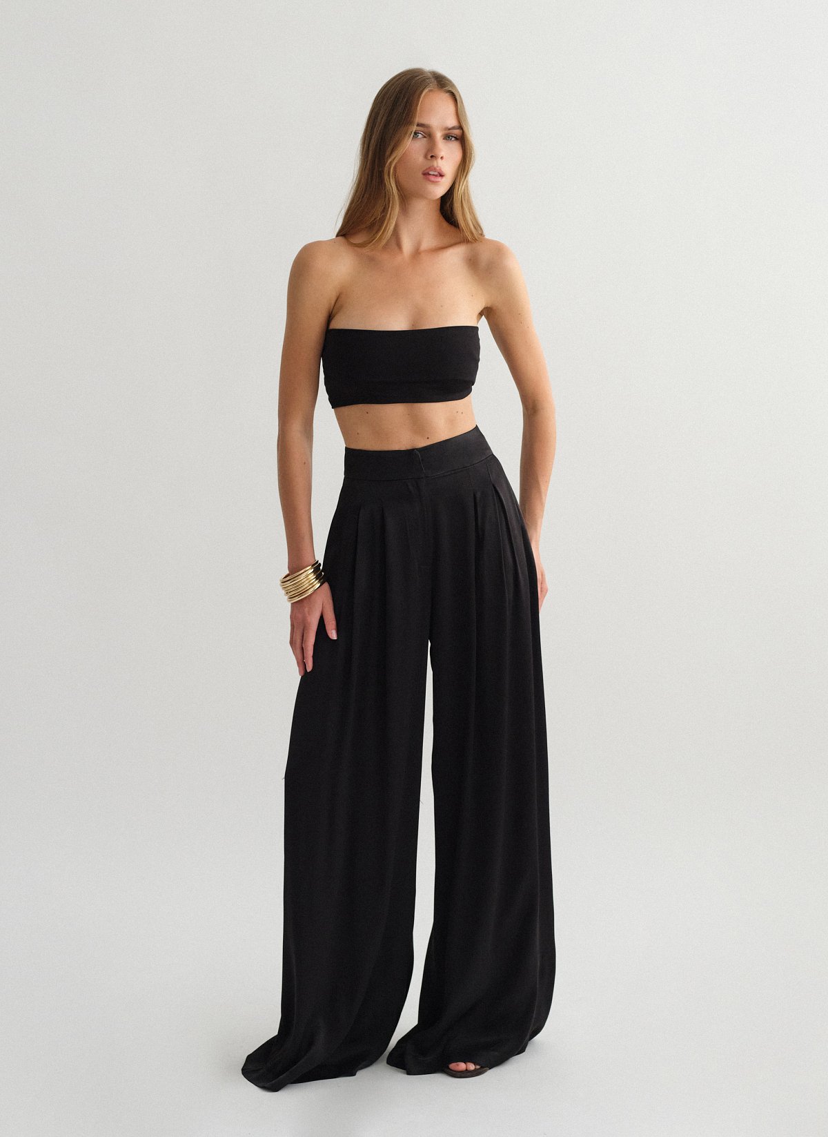 Satin darted trousers-18