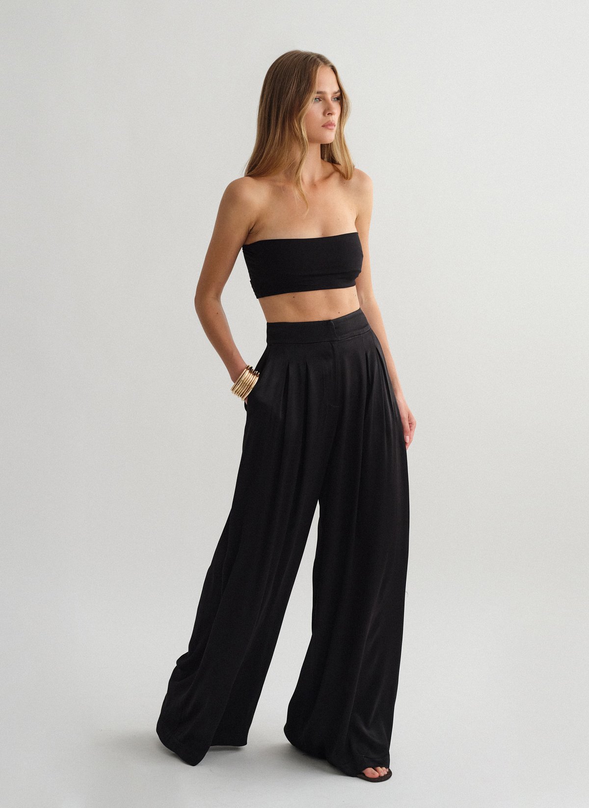 Satin darted trousers-19