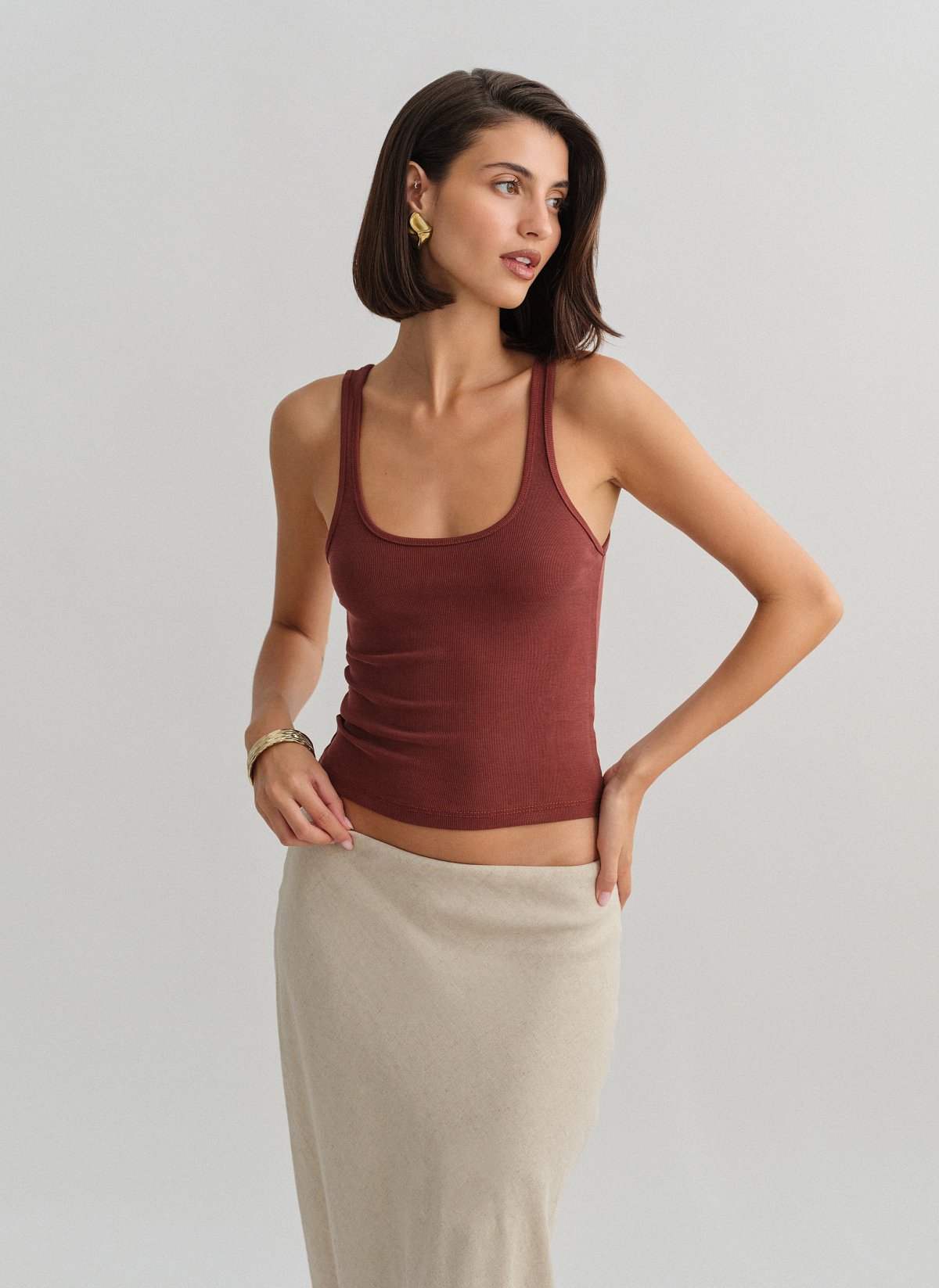 Sleeveless ribbed blouse-19