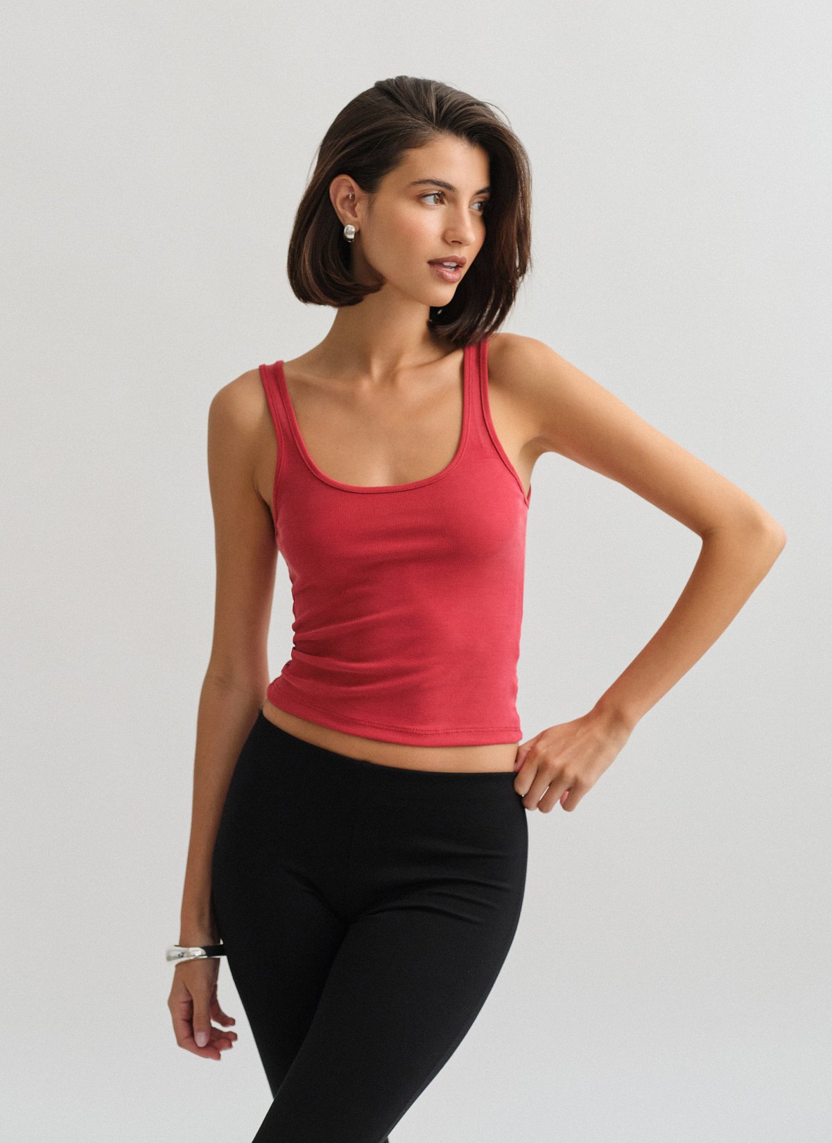 Sleeveless ribbed blouse-23