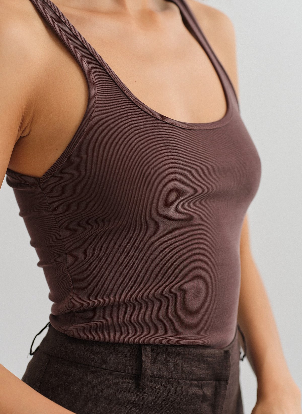 Sleeveless ribbed blouse-5