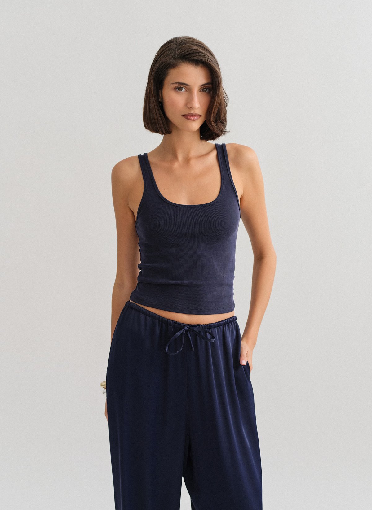Sleeveless ribbed blouse-9