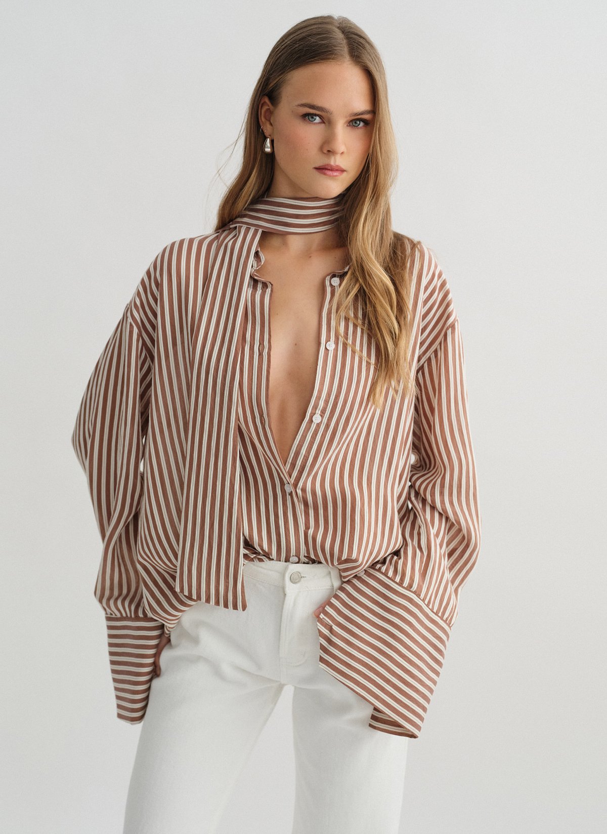 Striped shirt with cuff detail-9