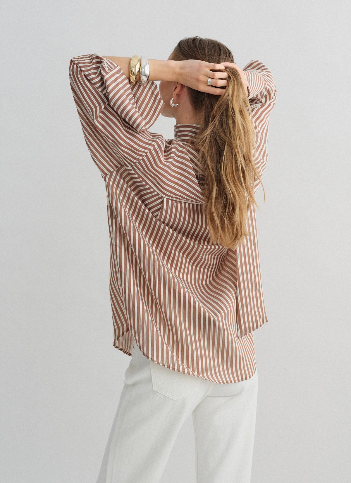 Striped shirt with cuff detail-12