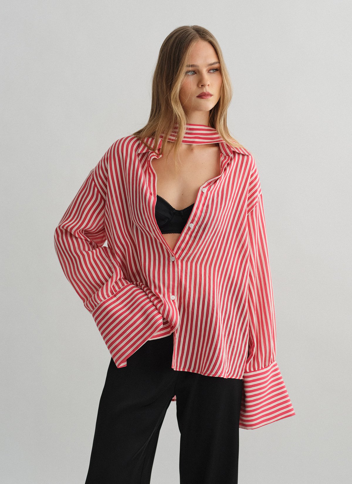 Striped shirt with cuff detail-21