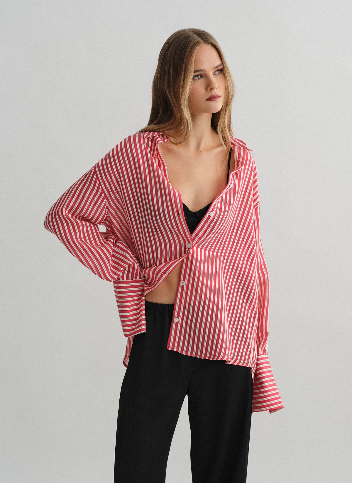 Striped shirt with cuff detail-24