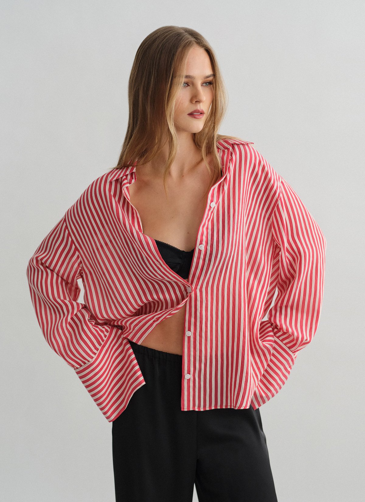 Striped shirt with cuff detail-22