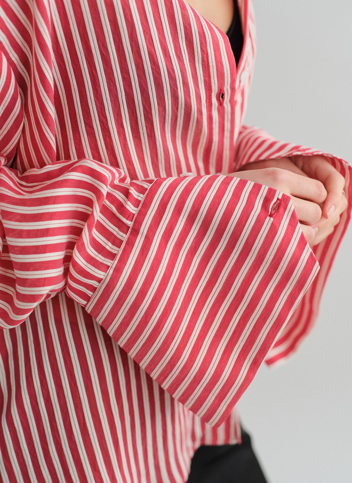 Striped shirt with cuff detail-25