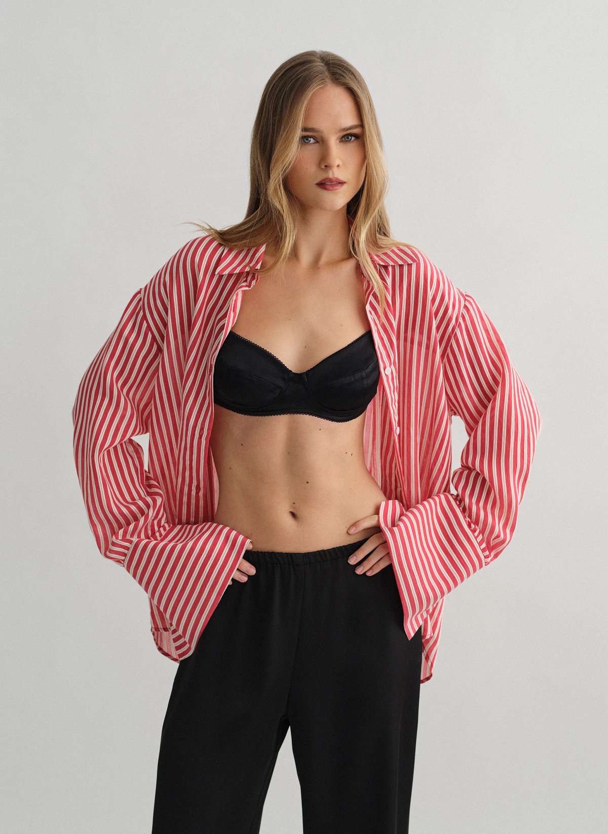 Striped shirt with cuff detail-23