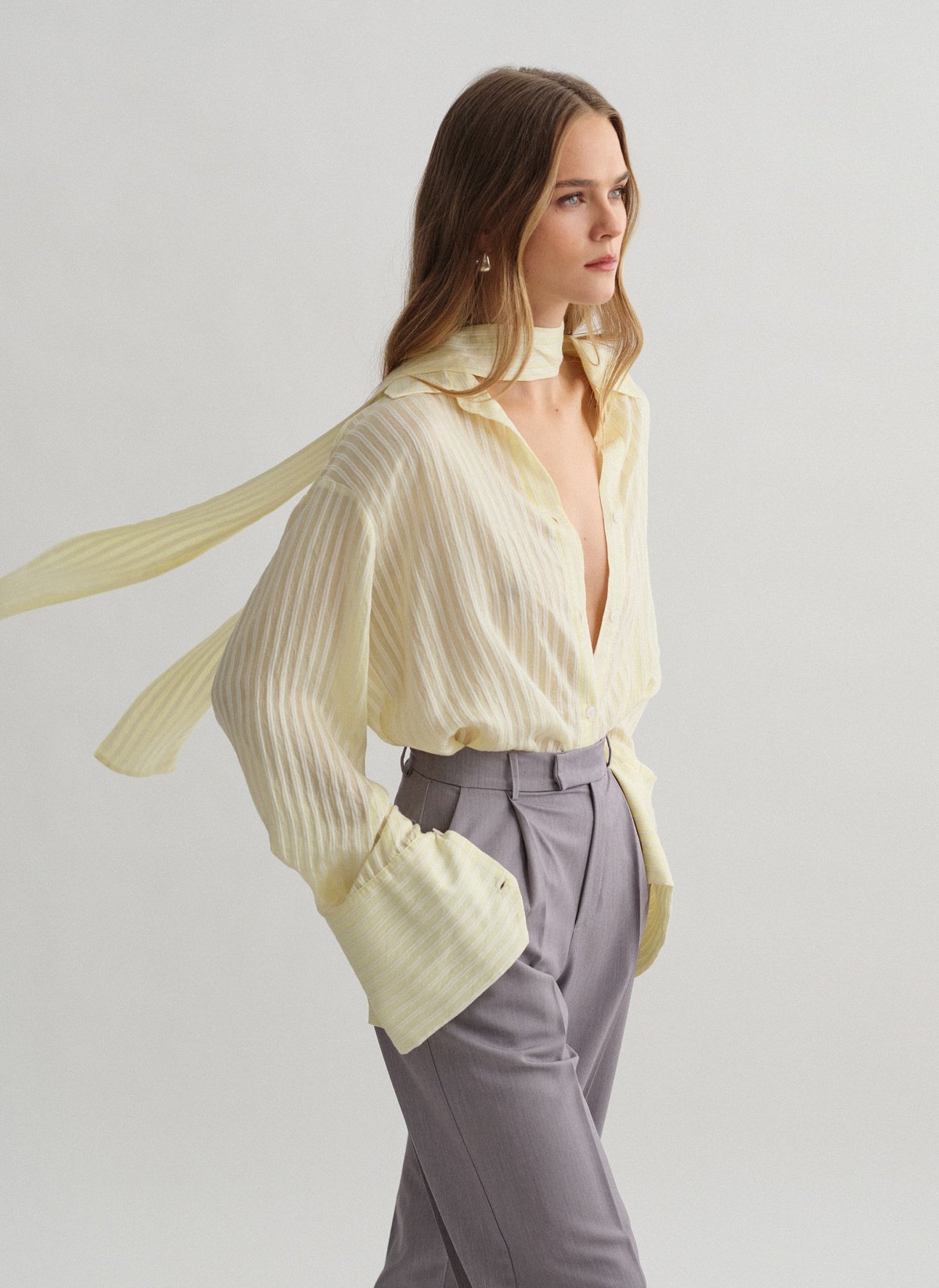 Striped shirt with cuff detail-17