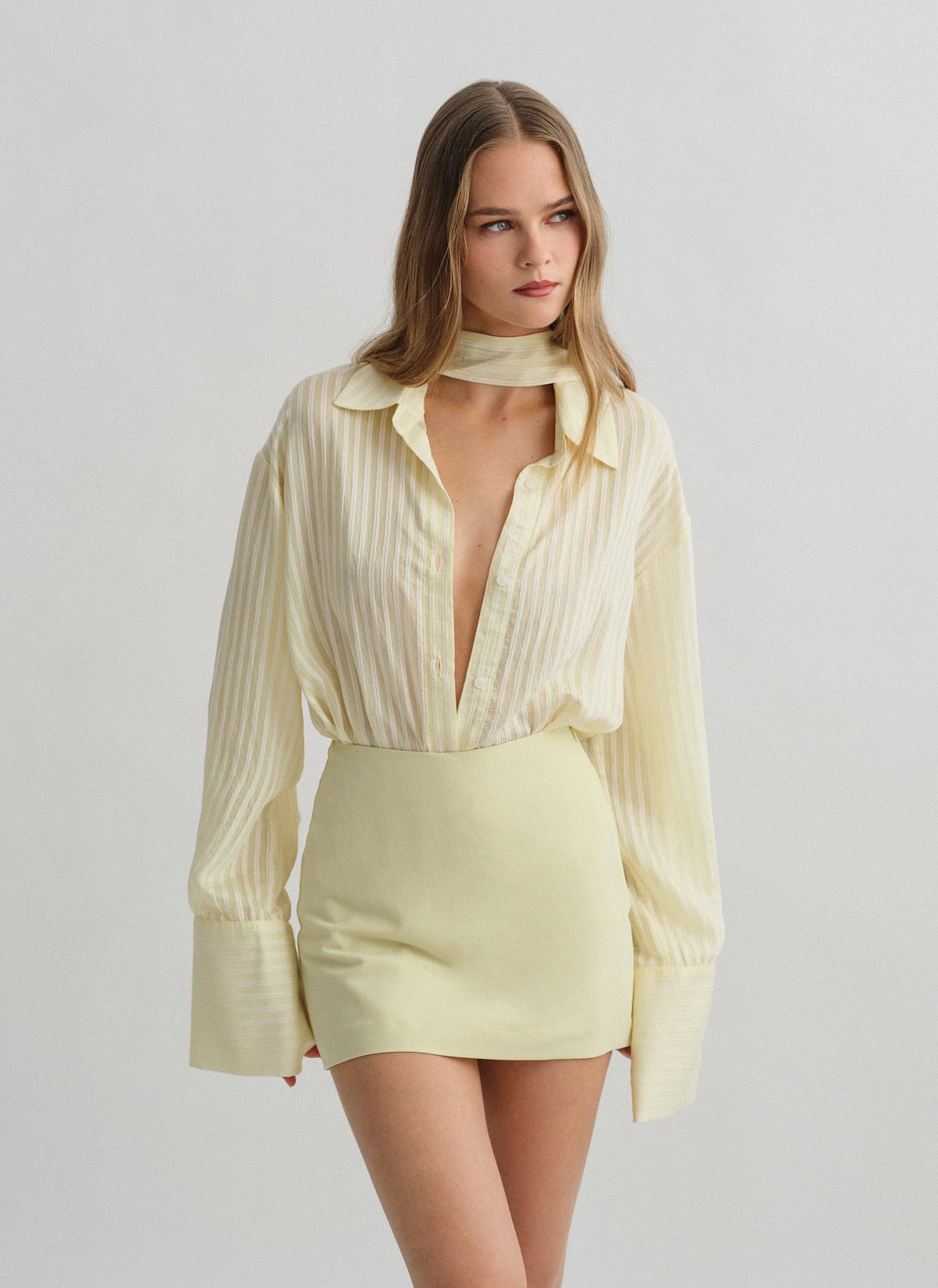 Striped shirt with cuff detail-15