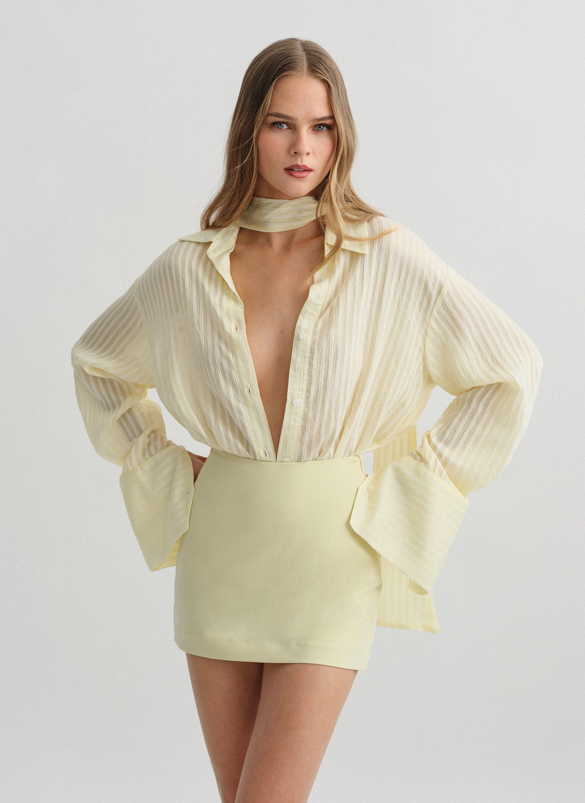 Striped shirt with cuff detail-18