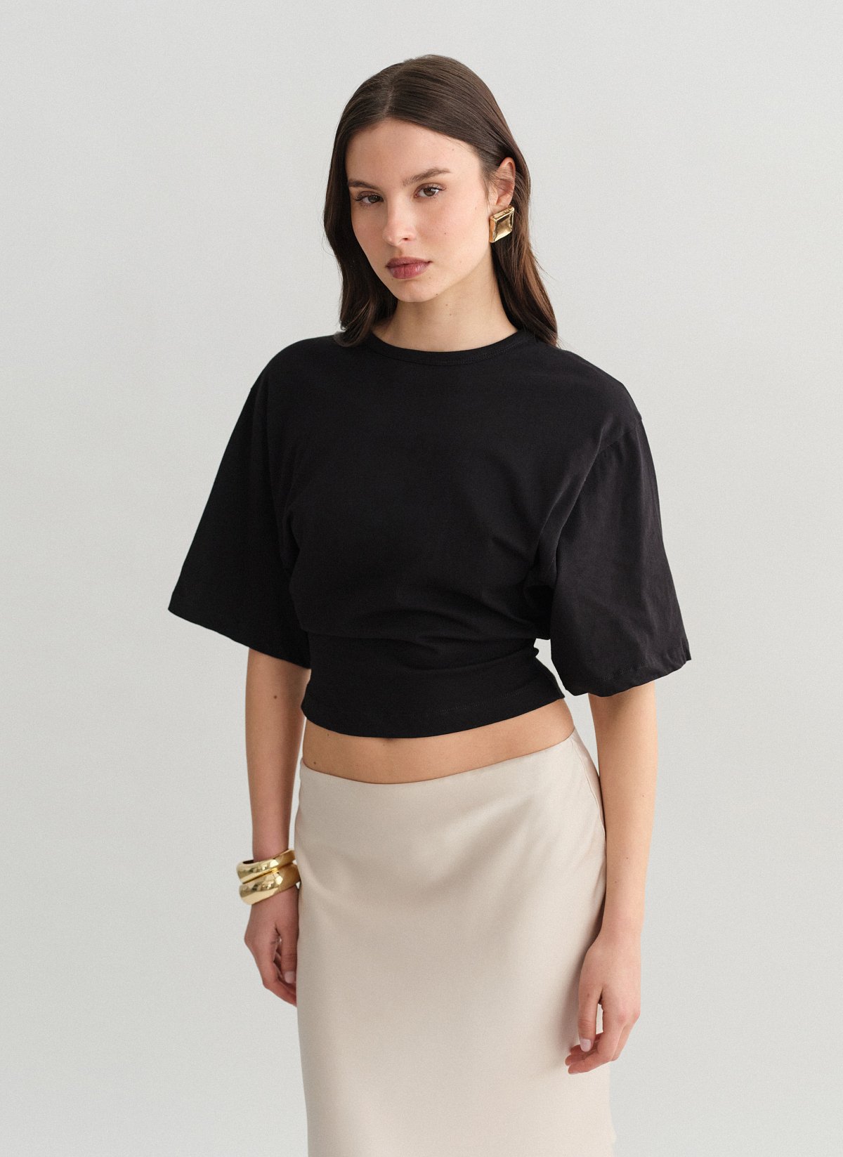 Fitted shortsleeve blouse-7