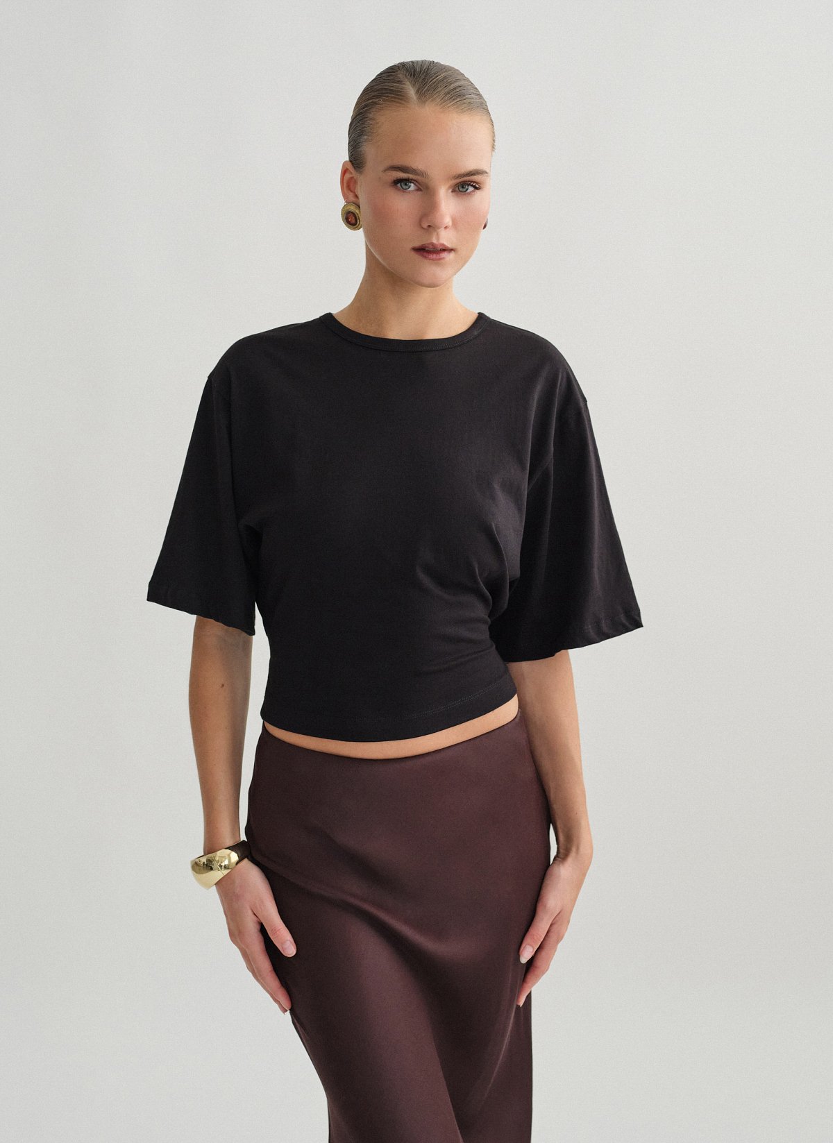 Fitted shortsleeve blouse-5