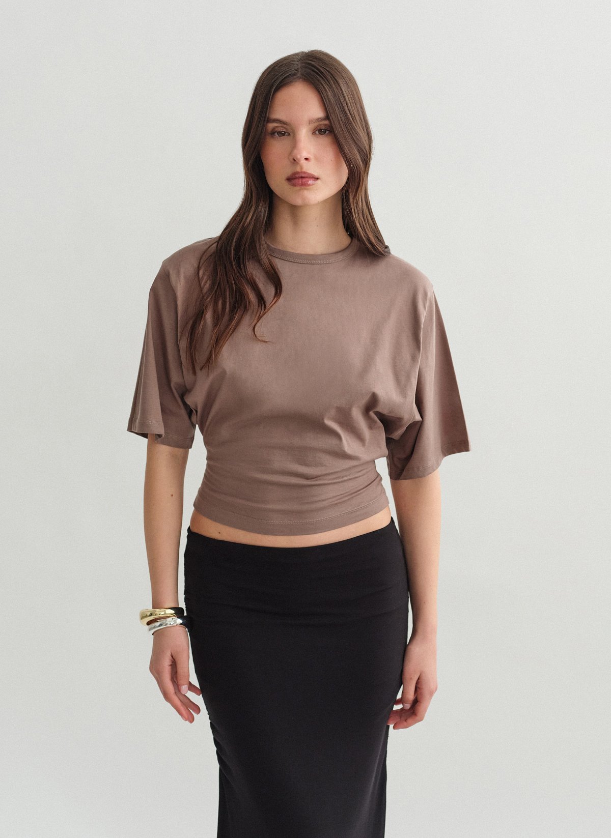 Fitted shortsleeve blouse-16