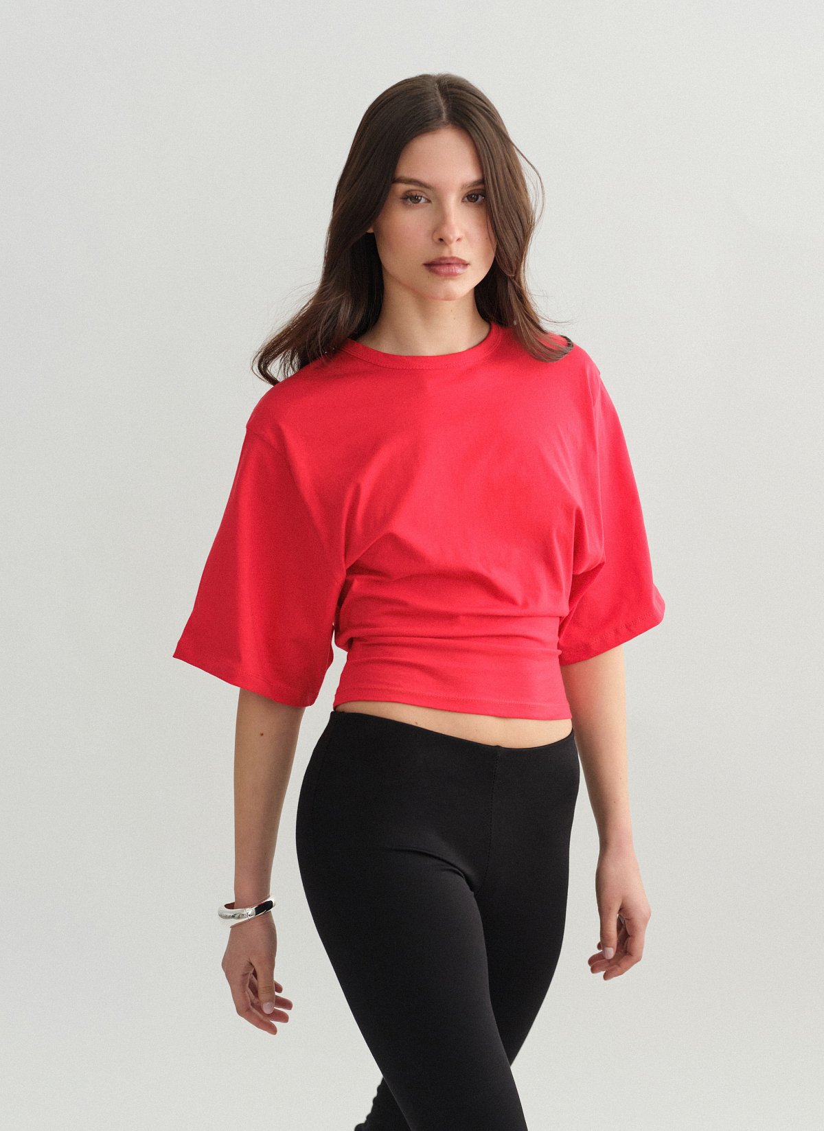 Fitted shortsleeve blouse-13