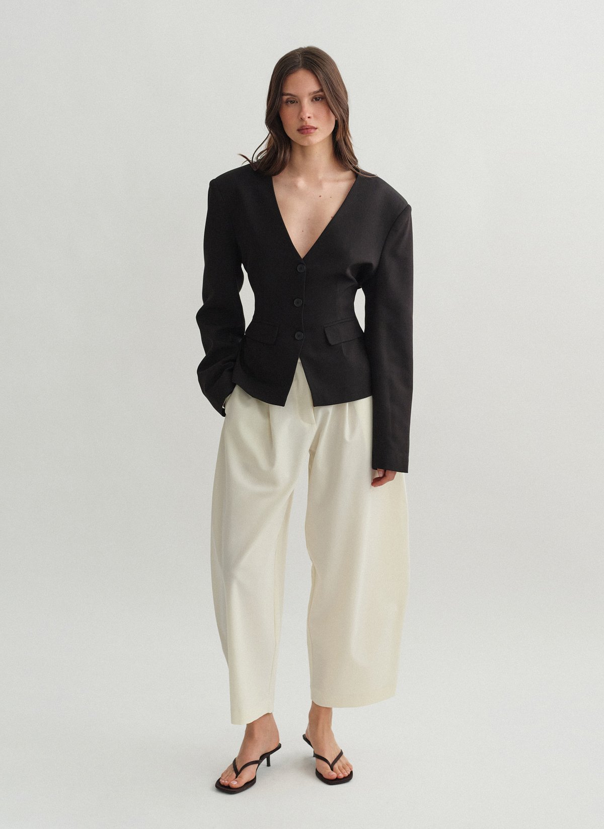 Textured barrel-fit trousers-3