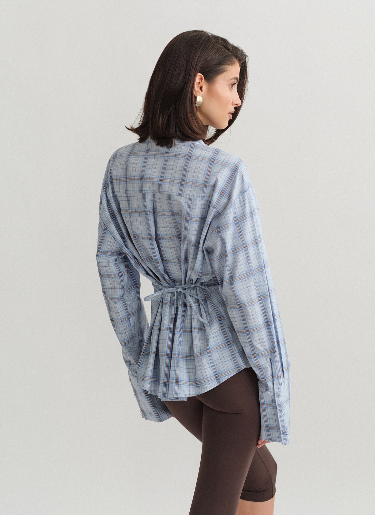 Καρό πουκάμισο με αποσπώμενη ζώνη-8