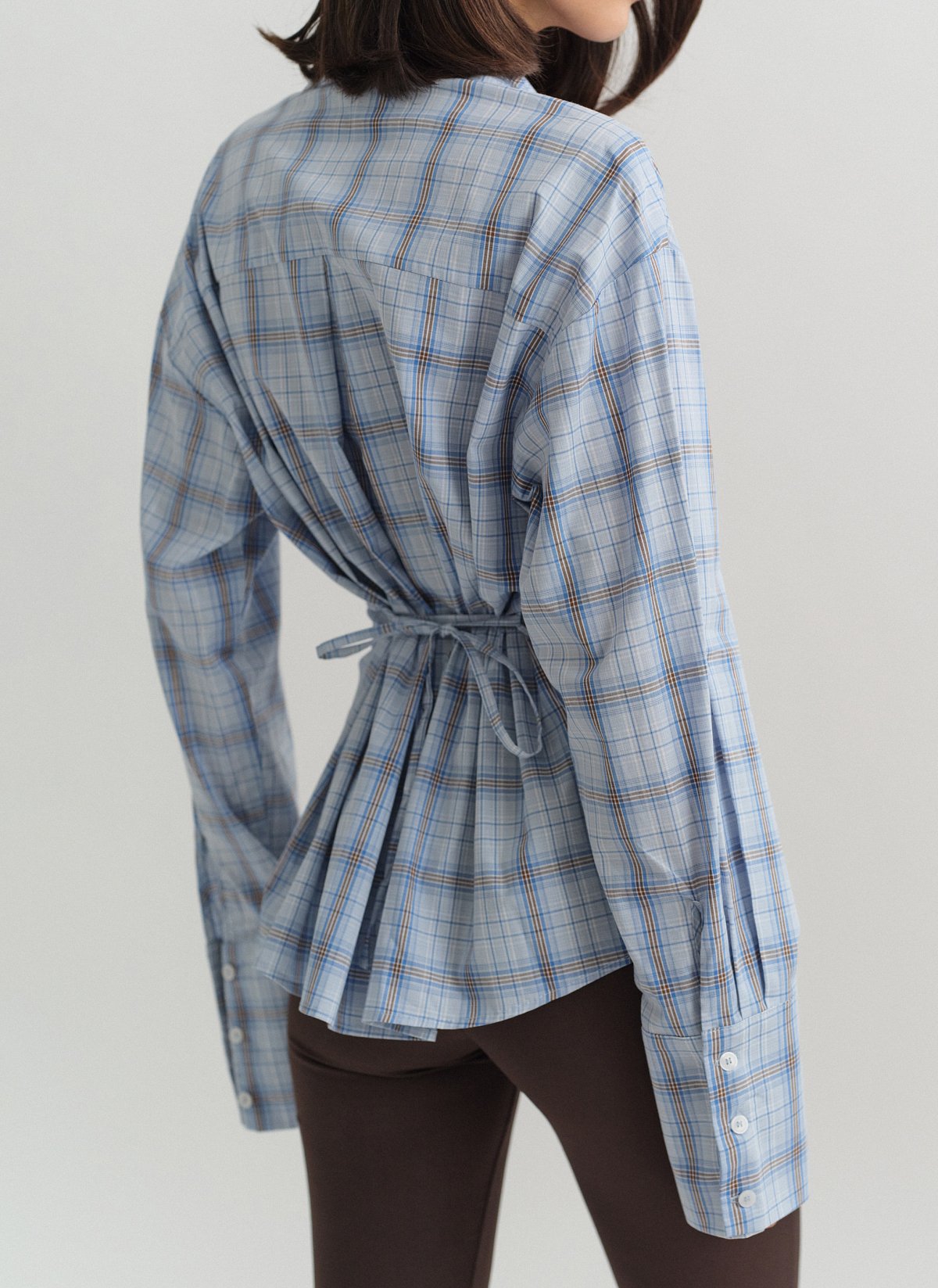 Καρό πουκάμισο με αποσπώμενη ζώνη-7