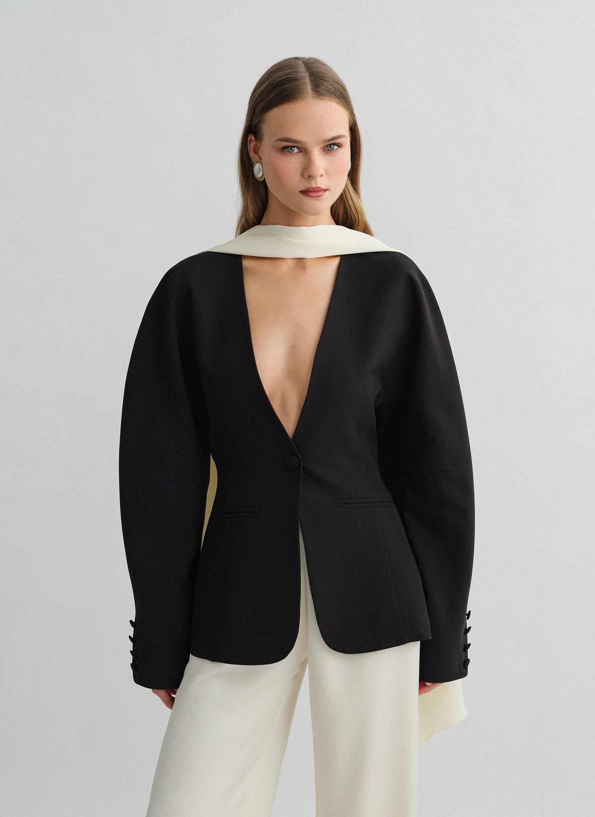 Μεσάτο μπλέιζερ με δομή-1