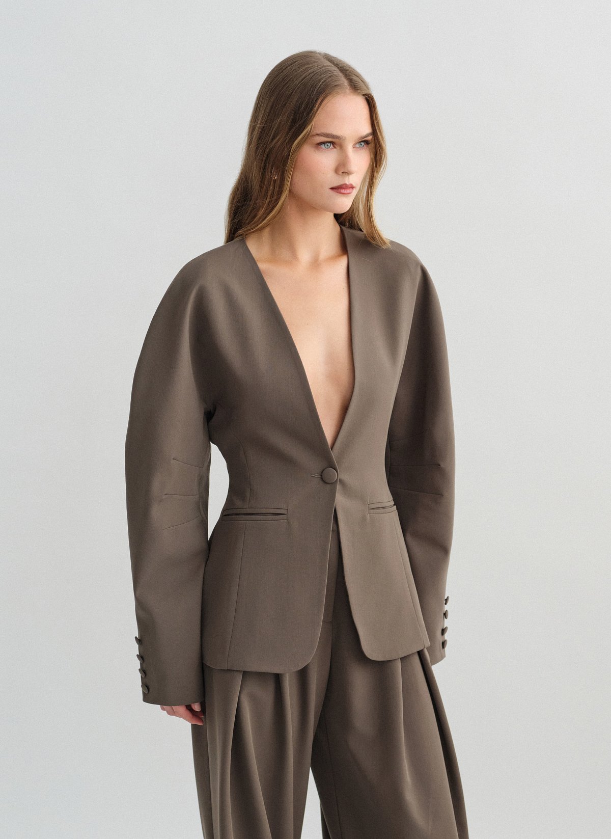 Μεσάτο μπλέιζερ με δομή-7