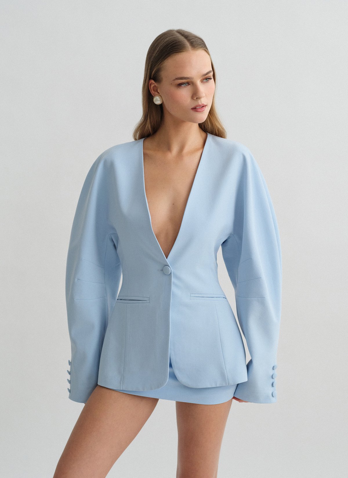 Μεσάτο μπλέιζερ με δομή-25