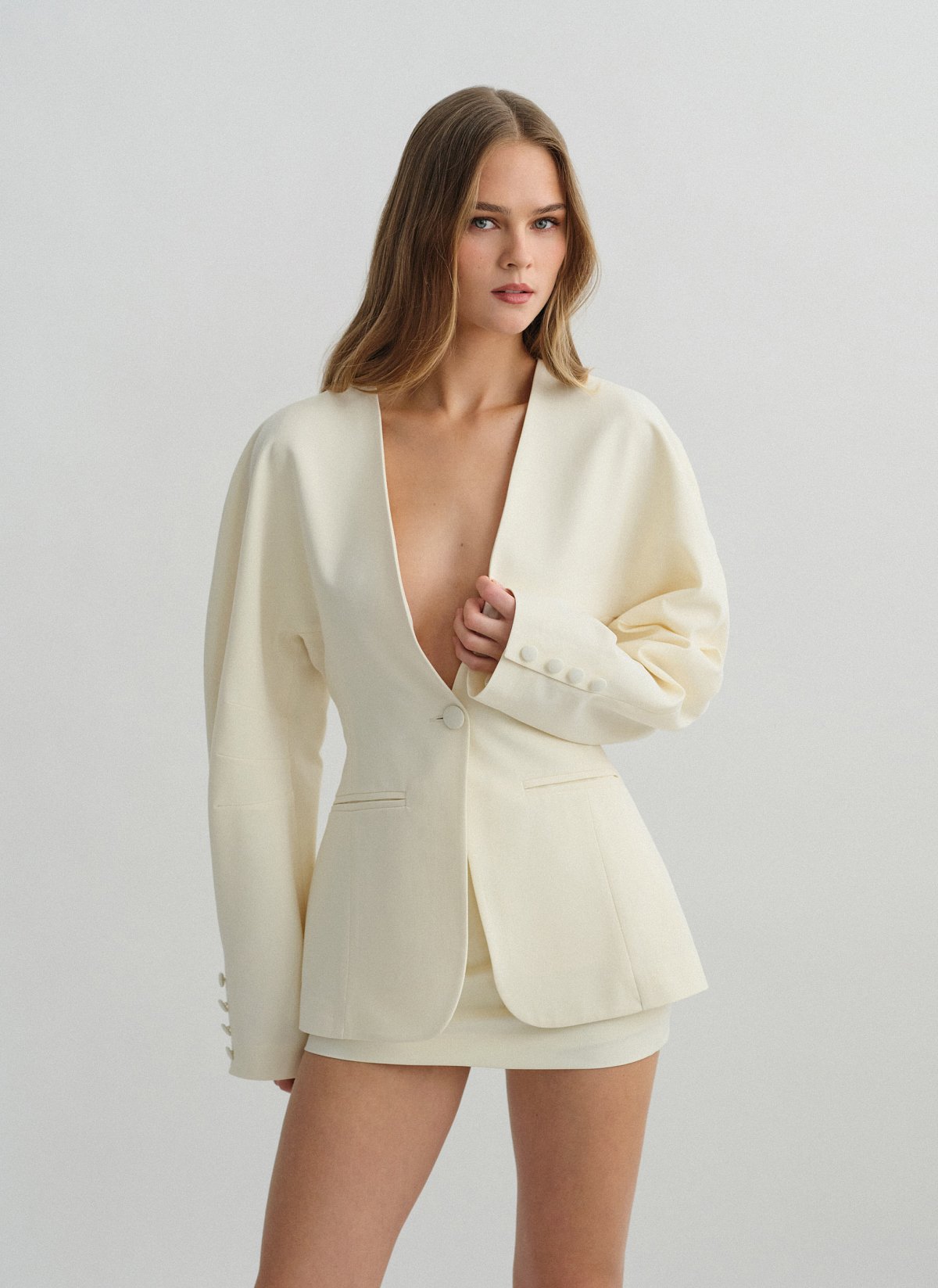 Μεσάτο μπλέιζερ με δομή-21