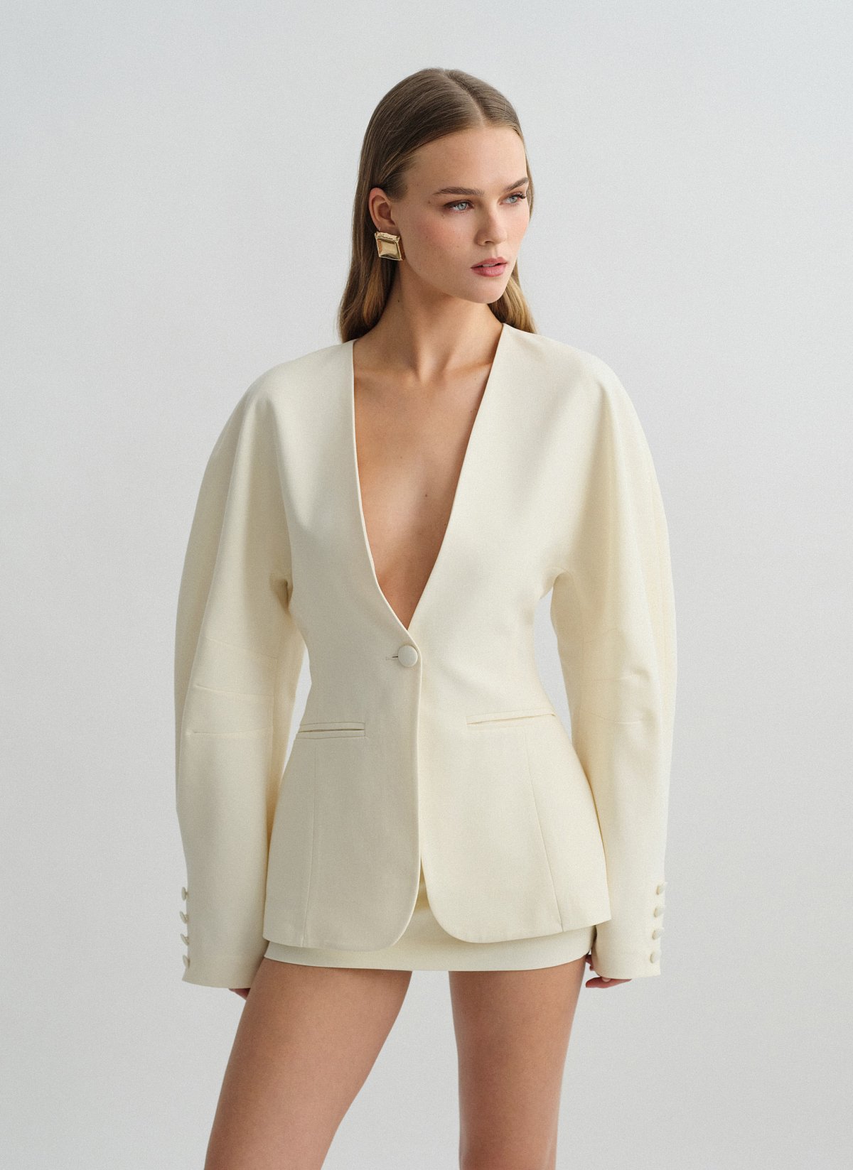 Μεσάτο μπλέιζερ με δομή-23