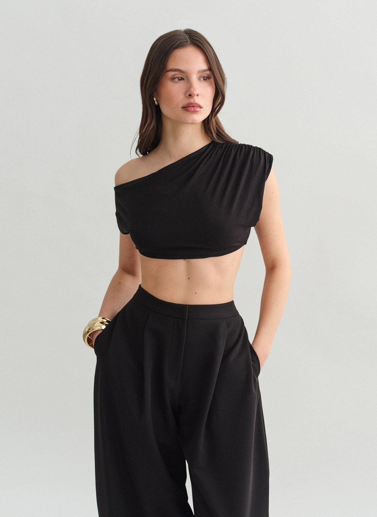 Bamboo one-shoulder crop top-4