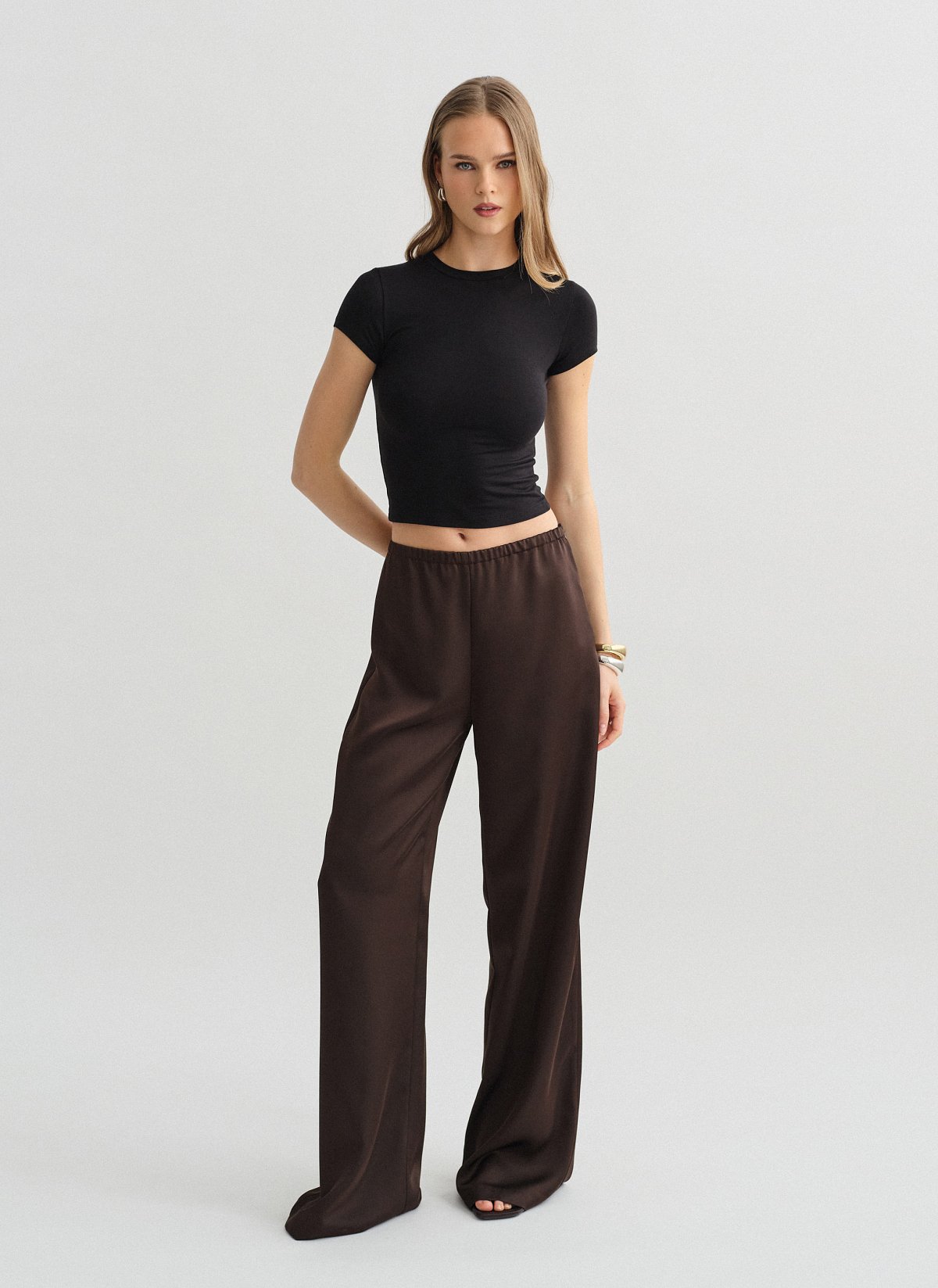 Σατέν παντελόνι με λάστιχο-7