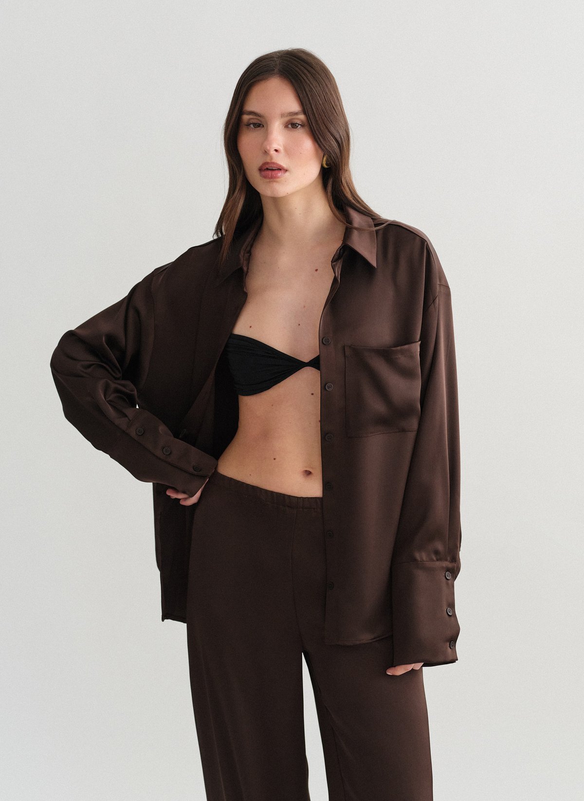 Satin oversized shirt-1