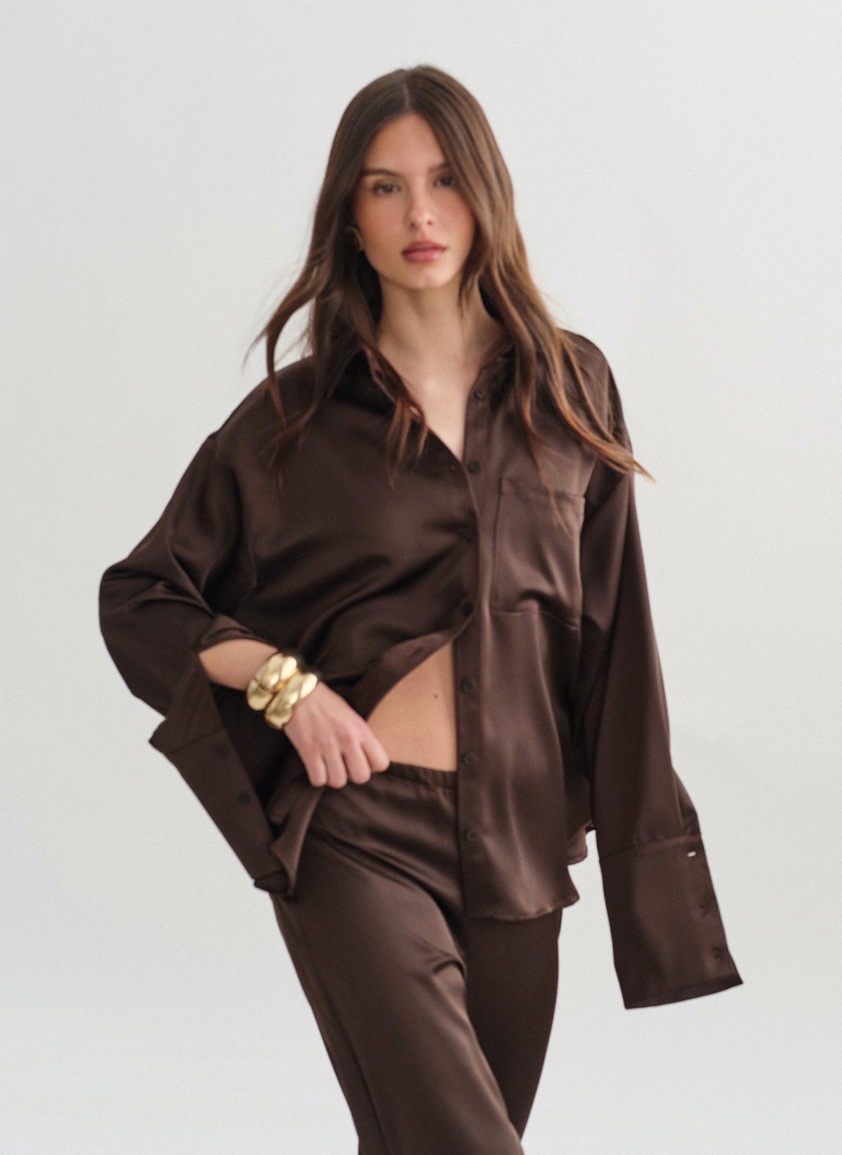 Satin oversized shirt-2