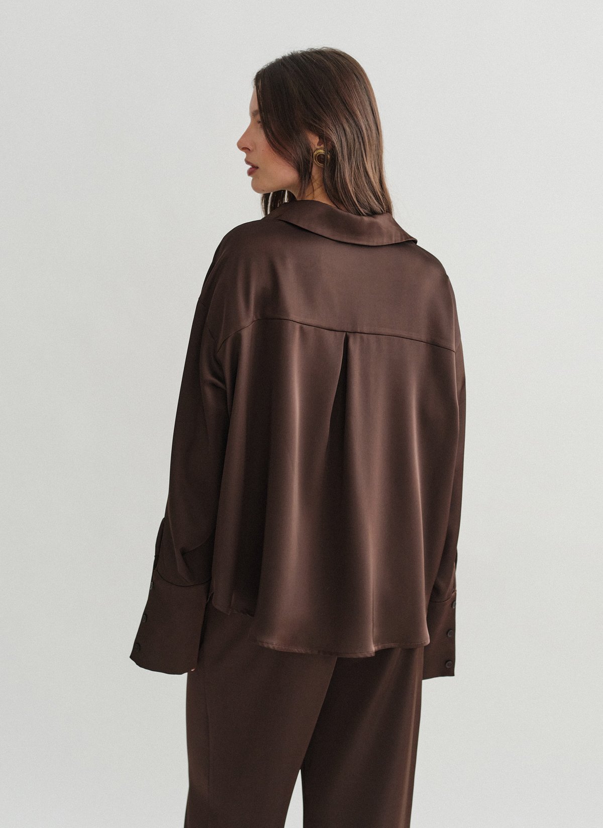 Satin oversized shirt-3