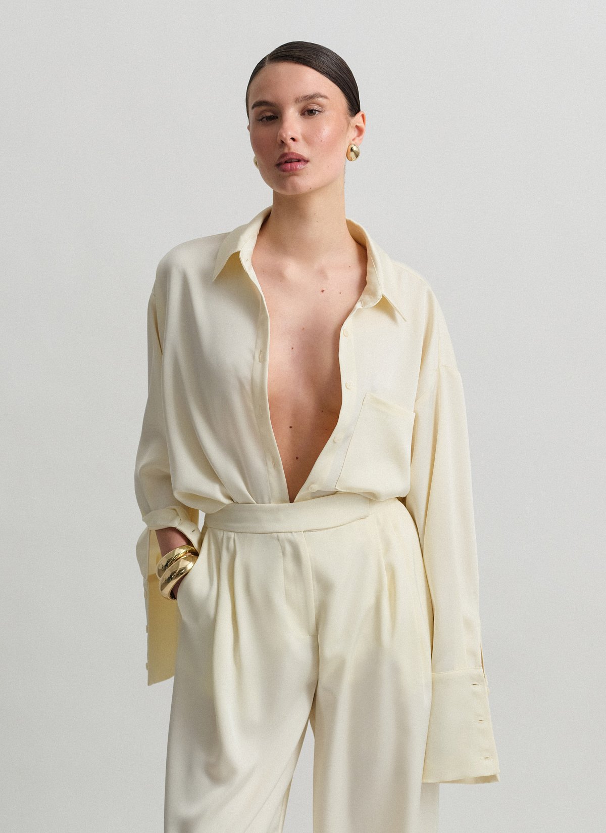 Satin oversized shirt-7