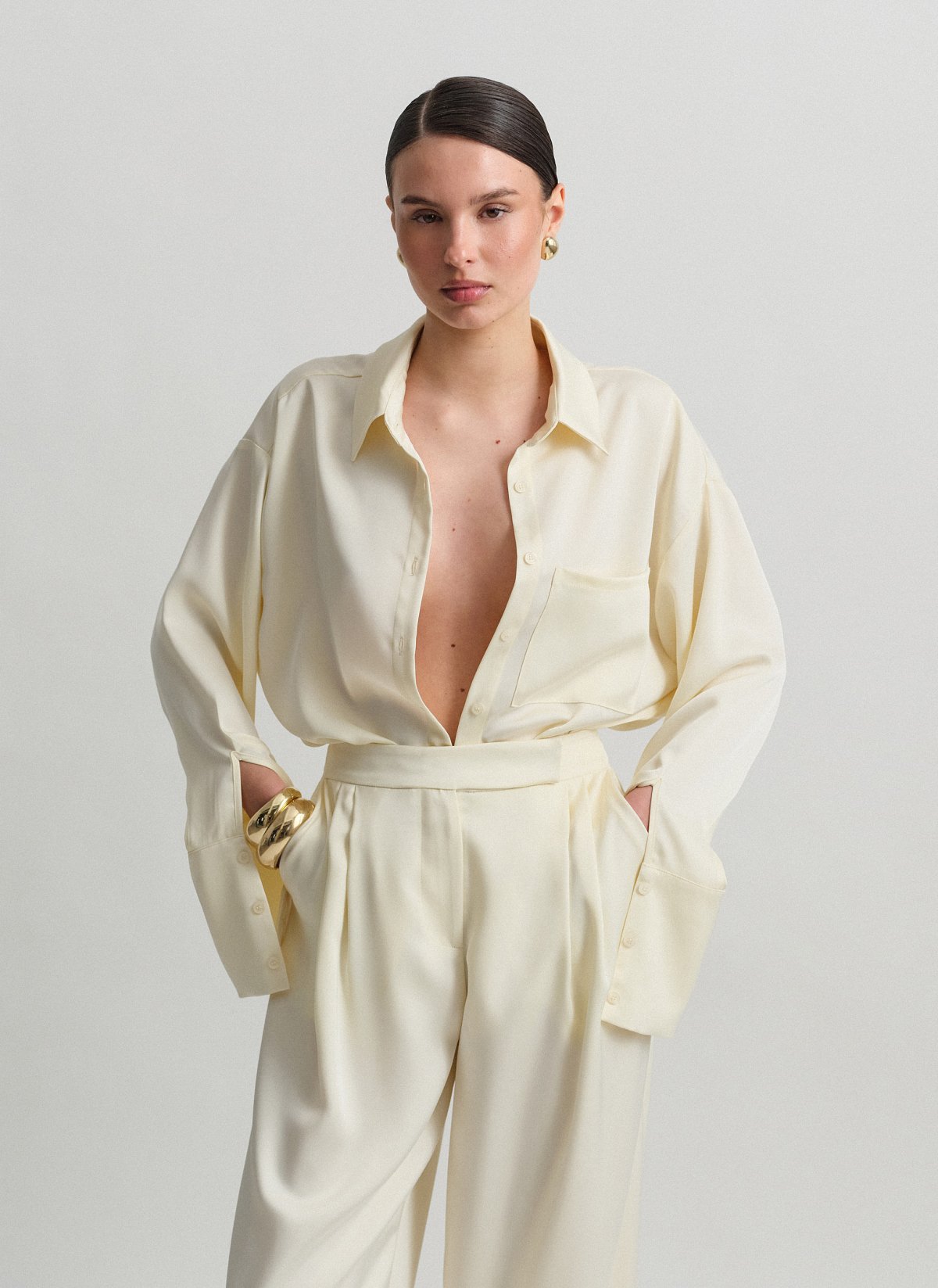 Satin oversized shirt-6