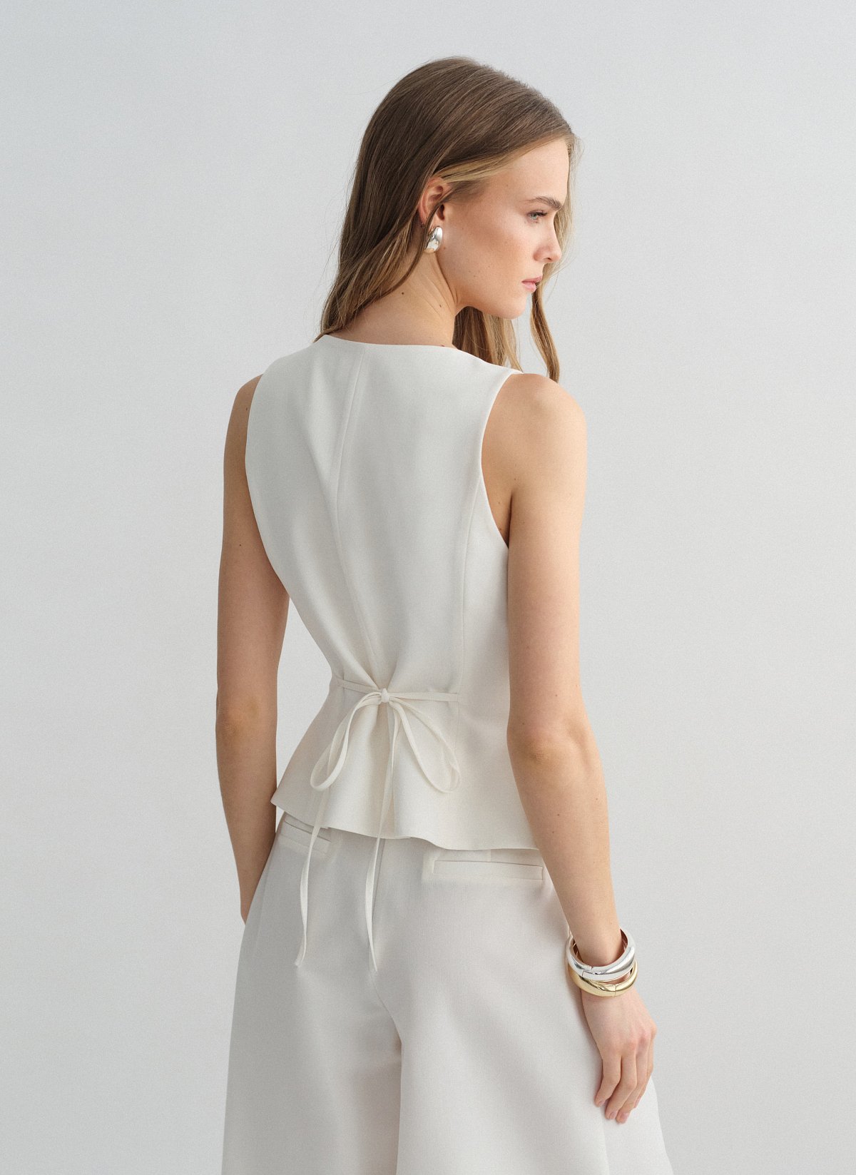 Υφασμάτινο γιλέκο με κουμπιά-10