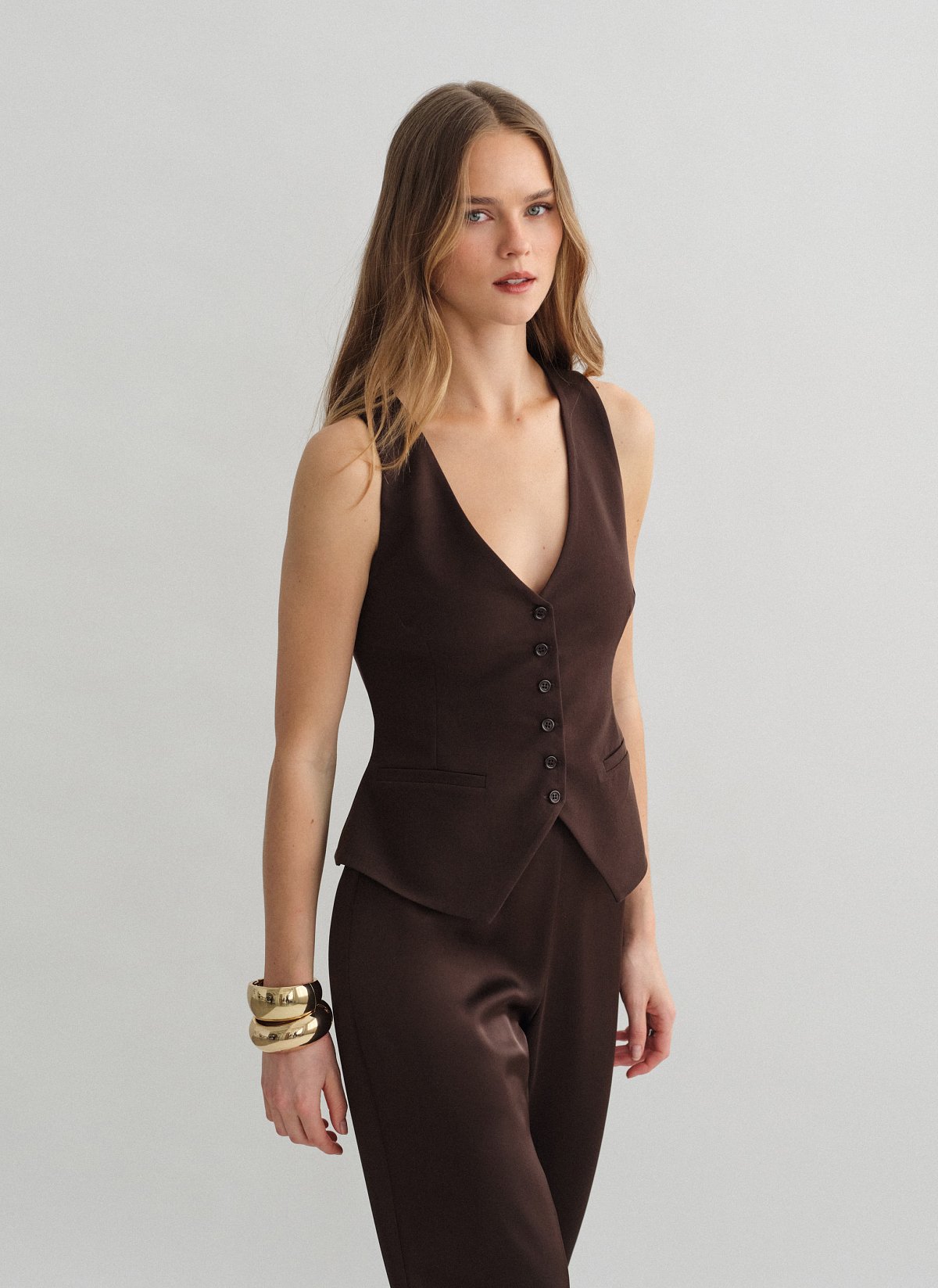 Υφασμάτινο γιλέκο με κουμπιά-17