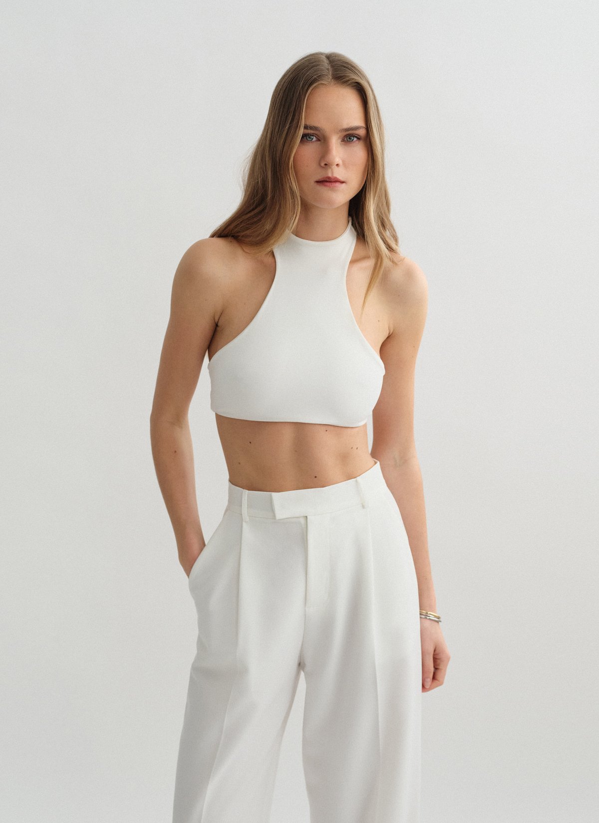 Bamboo sleeveless crop top-6